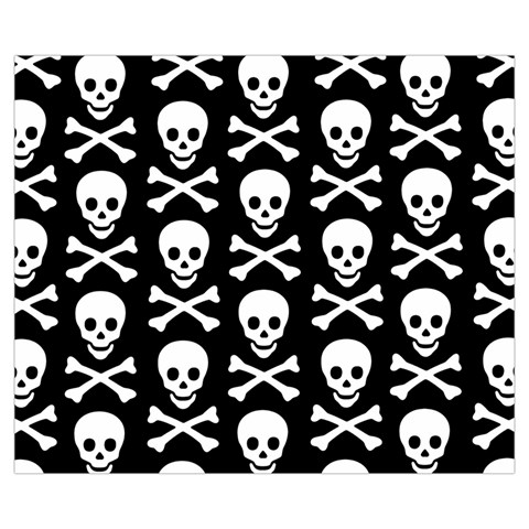 Skull and Crossbones Zipper Medium Tote Bag from ArtsNow.com Back