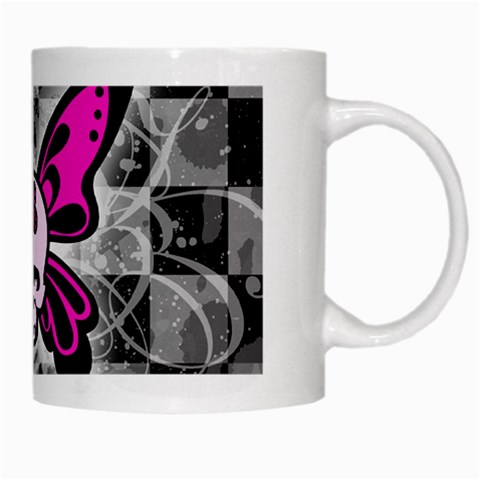 Skull Butterfly White Mug from ArtsNow.com Right