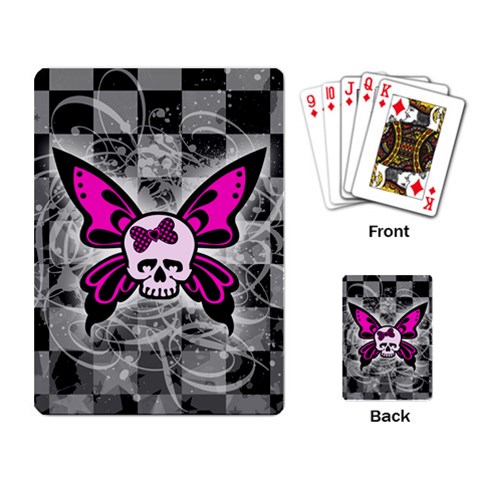 Skull Butterfly Playing Cards Single Design (Rectangle) from ArtsNow.com Back