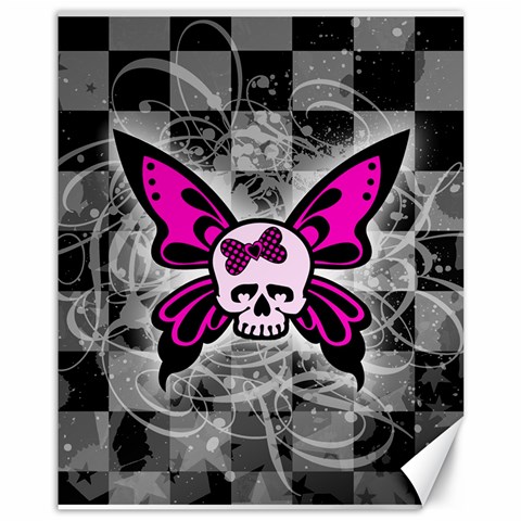 Skull Butterfly Canvas 11  x 14  from ArtsNow.com 10.95 x13.48  Canvas - 1