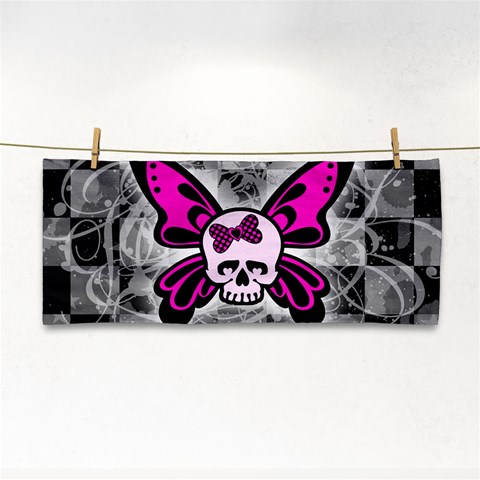 Skull Butterfly Hand Towel from ArtsNow.com Front