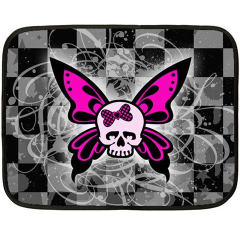 Skull Butterfly Double Sided Fleece Blanket (Mini) from ArtsNow.com 35 x27  Blanket Back