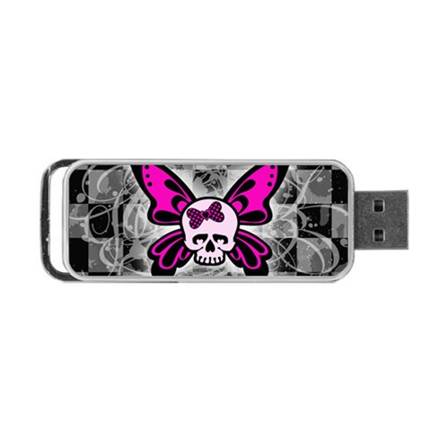 Skull Butterfly Portable USB Flash (One Side) from ArtsNow.com Front