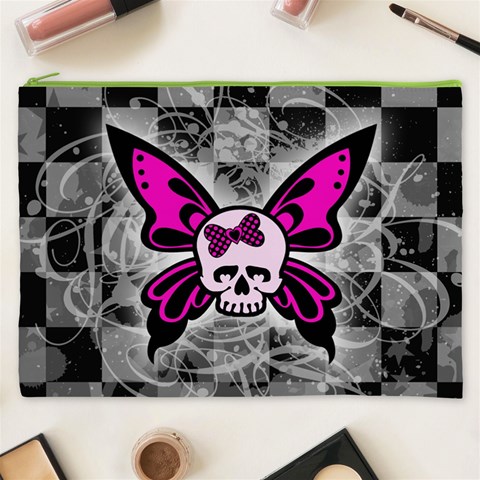 Skull Butterfly Cosmetic Bag (XXXL) from ArtsNow.com Front