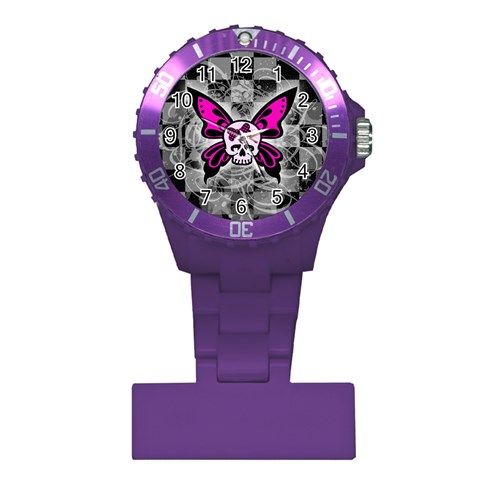 Skull Butterfly Plastic Nurses Watch from ArtsNow.com Front