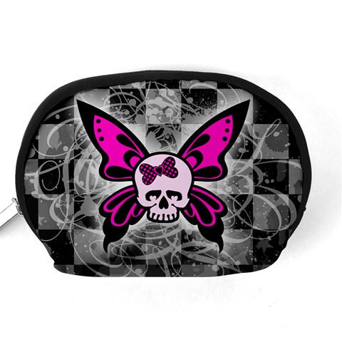 Skull Butterfly Accessory Pouch (Medium) from ArtsNow.com Back