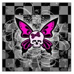 Skull Butterfly Large Satin Scarf (Square)