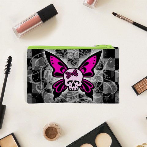 Skull Butterfly Cosmetic Bag (XS) from ArtsNow.com Back