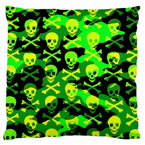 Skull Camouflage Large Flano Cushion Case (Two Sides) from ArtsNow.com Back