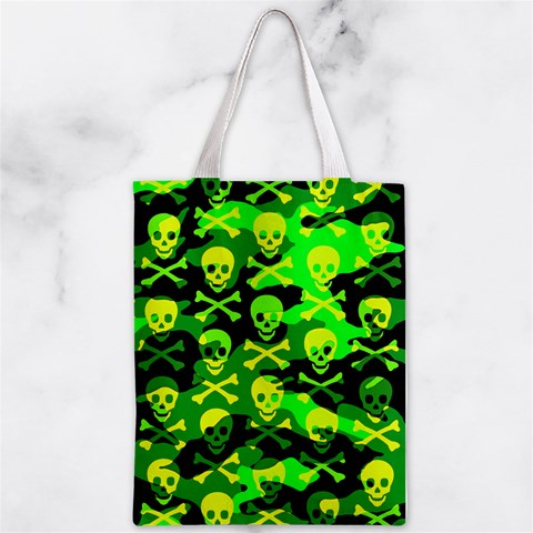 Skull Camouflage Zipper Classic Tote Bag from ArtsNow.com Front