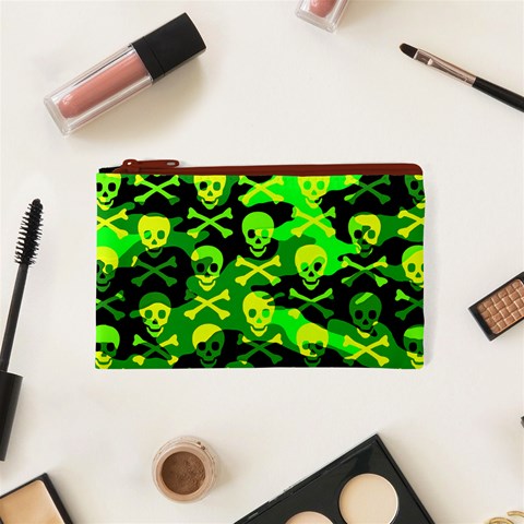 Skull Camouflage Cosmetic Bag (XS) from ArtsNow.com Front