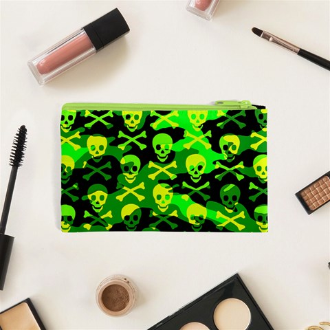 Skull Camouflage Cosmetic Bag (XS) from ArtsNow.com Back