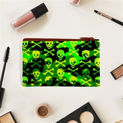 Skull Camouflage Cosmetic Bag (XS) from ArtsNow.com Back