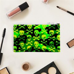 Skull Camouflage Cosmetic Bag (XS) from ArtsNow.com Back