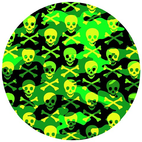 Skull Camouflage Wooden Puzzle Round from ArtsNow.com Front