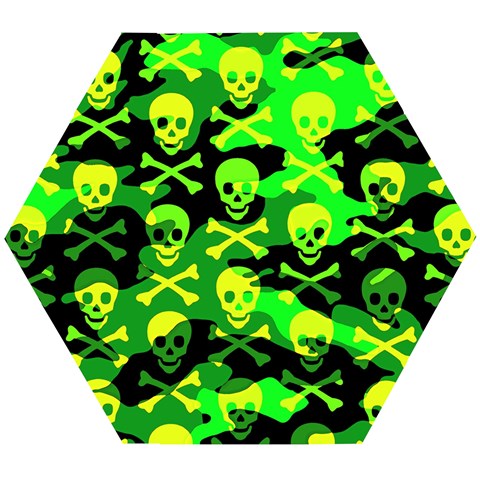 Skull Camouflage Wooden Puzzle Hexagon from ArtsNow.com Front