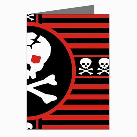 Skull Cross Greeting Cards (Pkg of 8) from ArtsNow.com Left