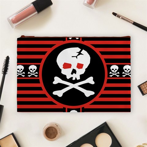 Skull Cross Cosmetic Bag (Large) from ArtsNow.com Front