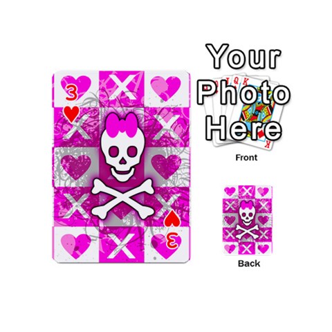 Skull Princess Playing Cards 54 Designs (Mini) from ArtsNow.com Front - Heart3