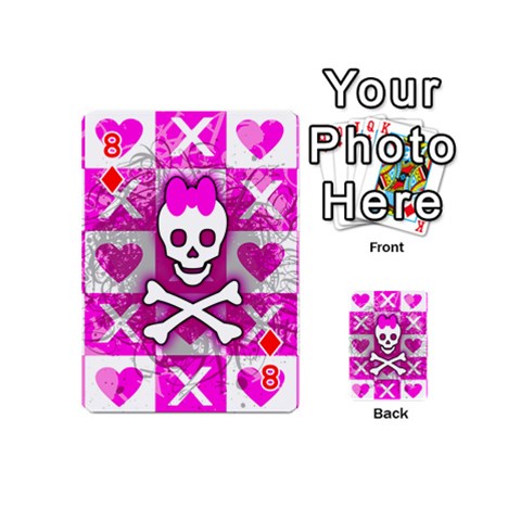 Skull Princess Playing Cards 54 Designs (Mini) from ArtsNow.com Front - Diamond8