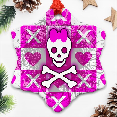 Skull Princess Snowflake Ornament (Two Sides) from ArtsNow.com Front