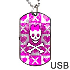 Skull Princess Dog Tag USB Flash (Two Sides) from ArtsNow.com Back