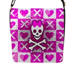 Skull Princess Flap Closure Messenger Bag (L)