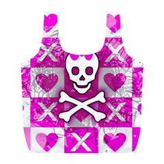 Skull Princess Full Print Recycle Bag (L) from ArtsNow.com Back