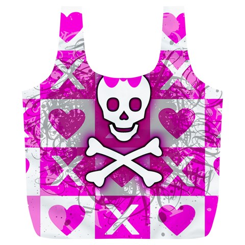 Skull Princess Full Print Recycle Bag (XL) from ArtsNow.com Back