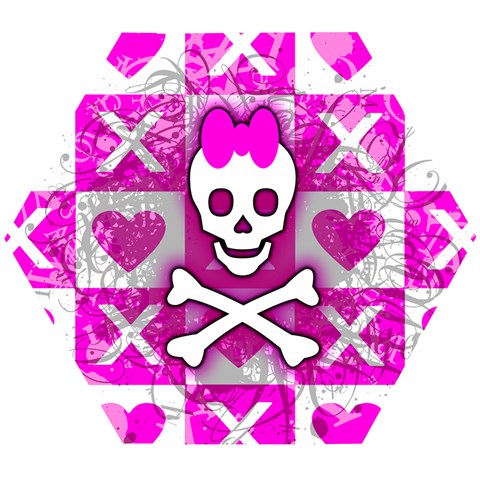 Skull Princess Wooden Puzzle Hexagon from ArtsNow.com Front