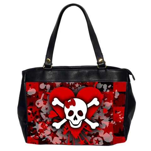 Skull Romance  Oversize Office Handbag (2 Sides) from ArtsNow.com Front