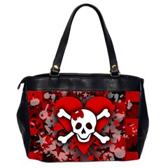 Skull Romance  Oversize Office Handbag (2 Sides) from ArtsNow.com Back