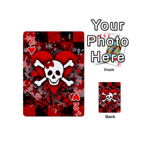 Skull Romance  Playing Cards 54 Designs (Mini) from ArtsNow.com Front - Heart2