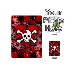 Skull Romance  Playing Cards 54 Designs (Mini) from ArtsNow.com Front - Heart6