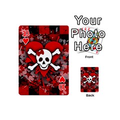 Skull Romance  Playing Cards 54 Designs (Mini) from ArtsNow.com Front - Heart10