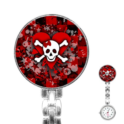 Skull Romance  Stainless Steel Nurses Watch from ArtsNow.com Front