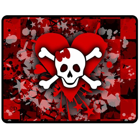 Skull Romance  Double Sided Fleece Blanket (Medium) from ArtsNow.com 58.8 x47.4  Blanket Back