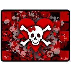 Skull Romance  Double Sided Fleece Blanket (Large) from ArtsNow.com 80 x60  Blanket Front