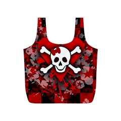 Skull Romance  Full Print Recycle Bag (S) from ArtsNow.com Front