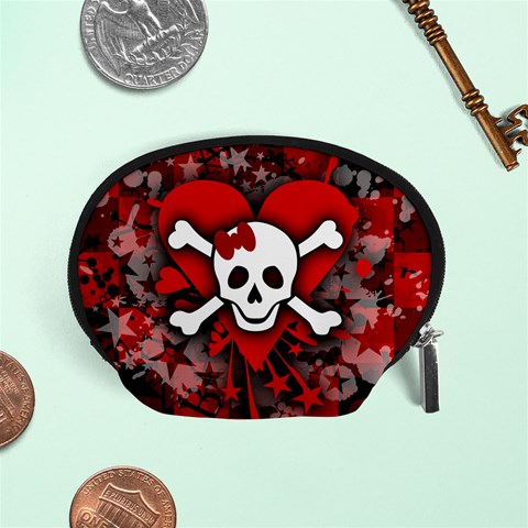 Skull Romance  Accessory Pouch (Small) from ArtsNow.com Front