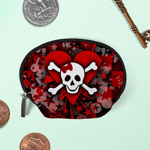 Skull Romance  Accessory Pouch (Small) from ArtsNow.com Back