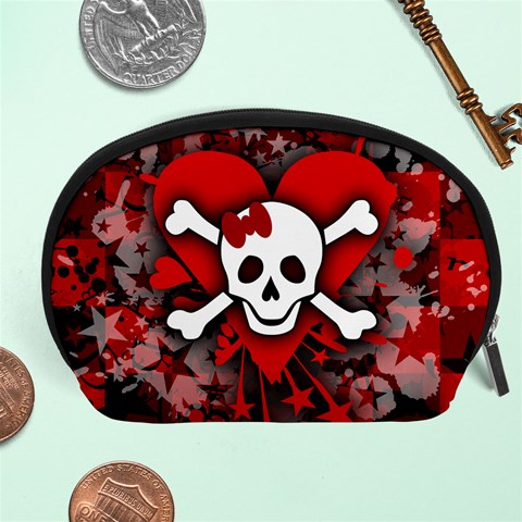 Skull Romance  Accessory Pouch (Large) from ArtsNow.com Front