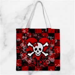 Skull Romance  Zipper Grocery Tote Bag from ArtsNow.com Front