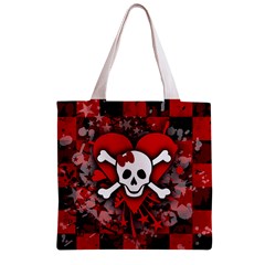 Skull Romance  Zipper Grocery Tote Bag from ArtsNow.com Back