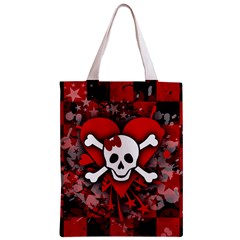 Skull Romance  Zipper Classic Tote Bag from ArtsNow.com Front