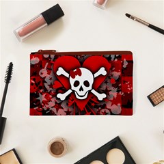 Skull Romance  Cosmetic Bag (XS) from ArtsNow.com Front