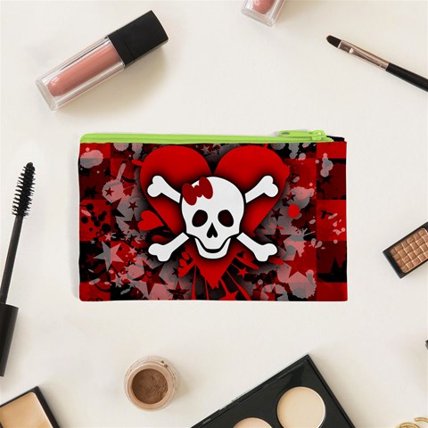 Skull Romance  Cosmetic Bag (XS) from ArtsNow.com Back