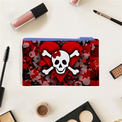 Skull Romance  Cosmetic Bag (XS) from ArtsNow.com Back