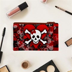 Skull Romance  Cosmetic Bag (XS) from ArtsNow.com Back