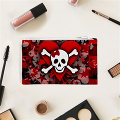 Skull Romance  Cosmetic Bag (XS) from ArtsNow.com Back